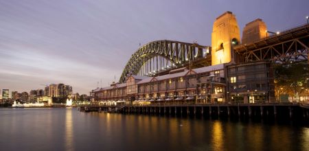 sunset over the bridge